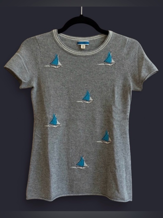 J. Crew Tops - J. Crew Short Sleeve Cashmere Nautical Ship Embroidery T-Shirt Tee Shirt Top
